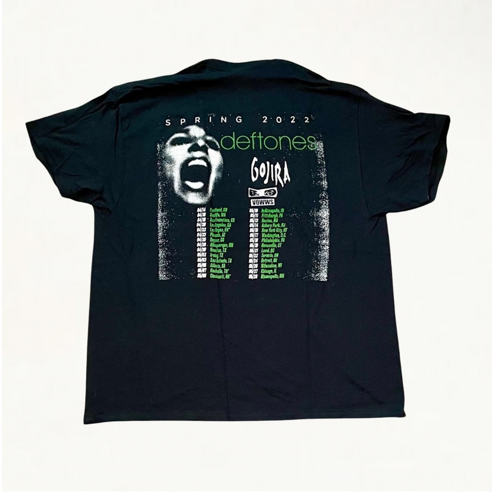 💚NEW Deftones Diamond Eyes Skull Owl 2022 Tour Band Tee Gojira Graphic T-Shirt - Picture 7 of 10